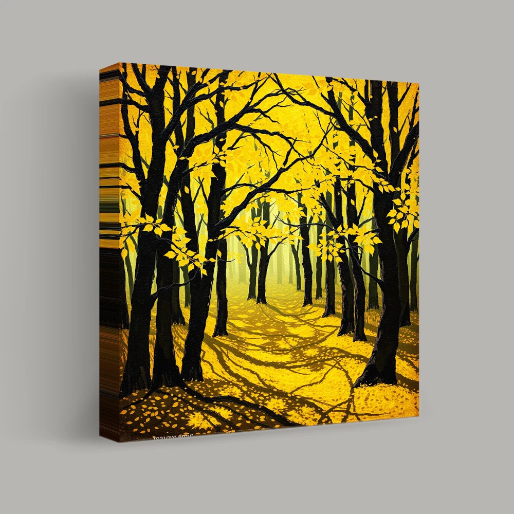 Golden Canopy Pathway — canvas