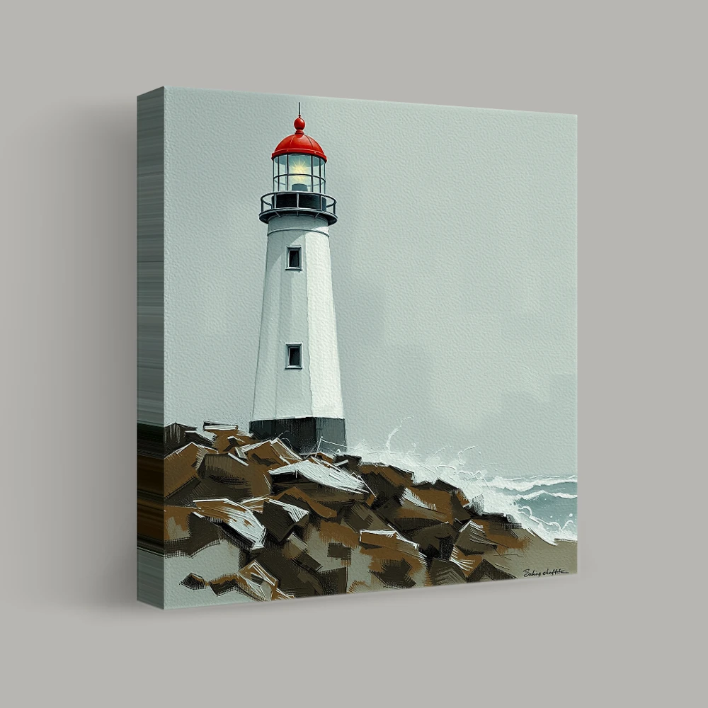 Beacon Upon the Rocks — canvas