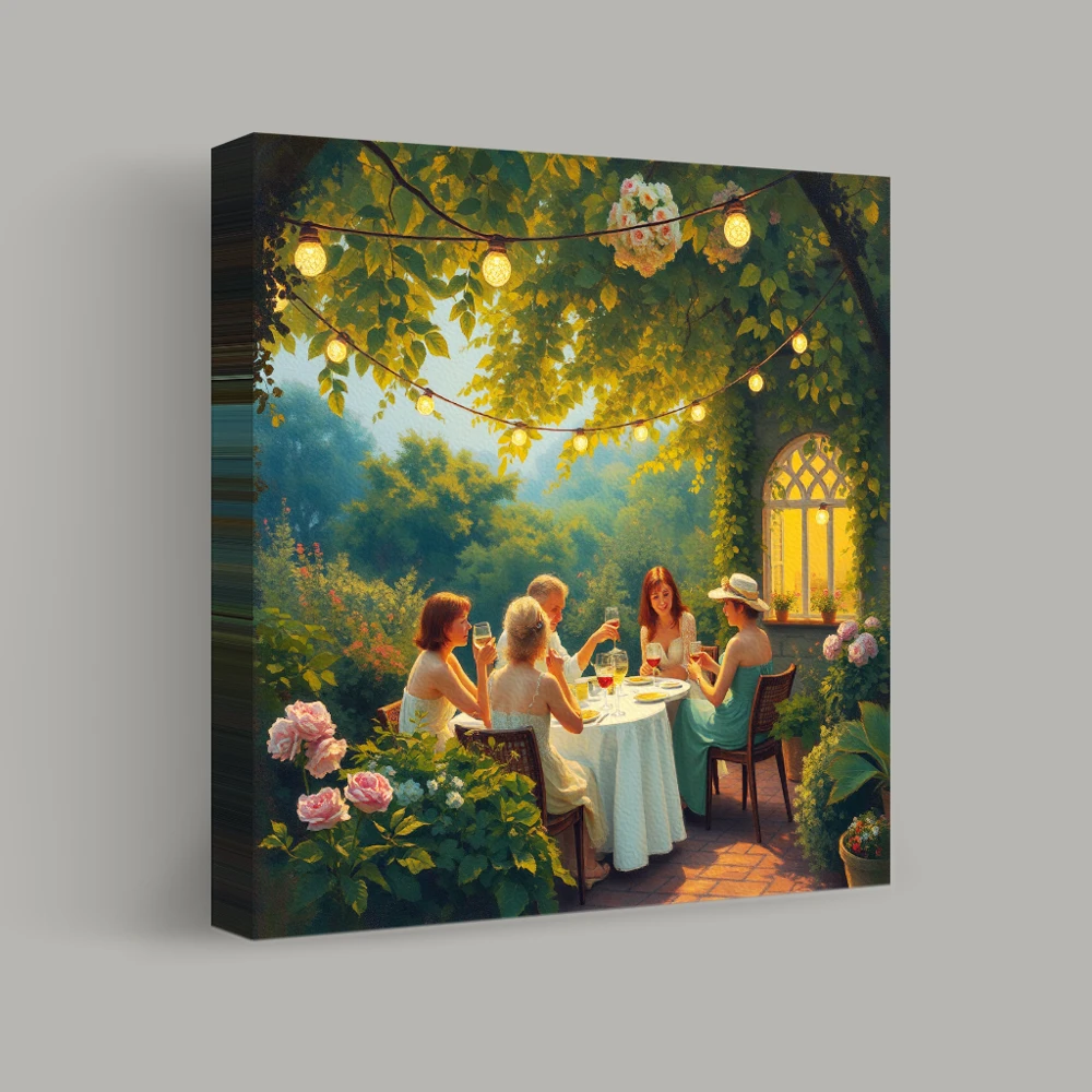 Evening Soiree Under the Lanterns — canvas