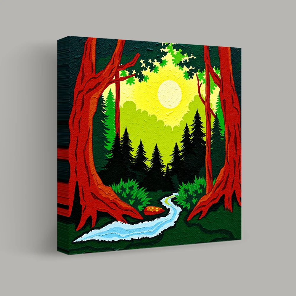 Enchanted Forest Sunrise — canvas