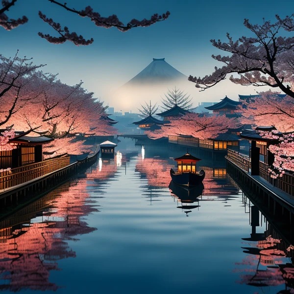 Serenity Beneath Sakura Skies view 2