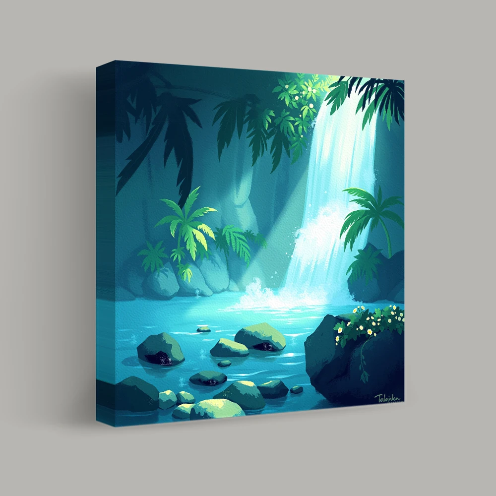 Whispering Cascade — canvas