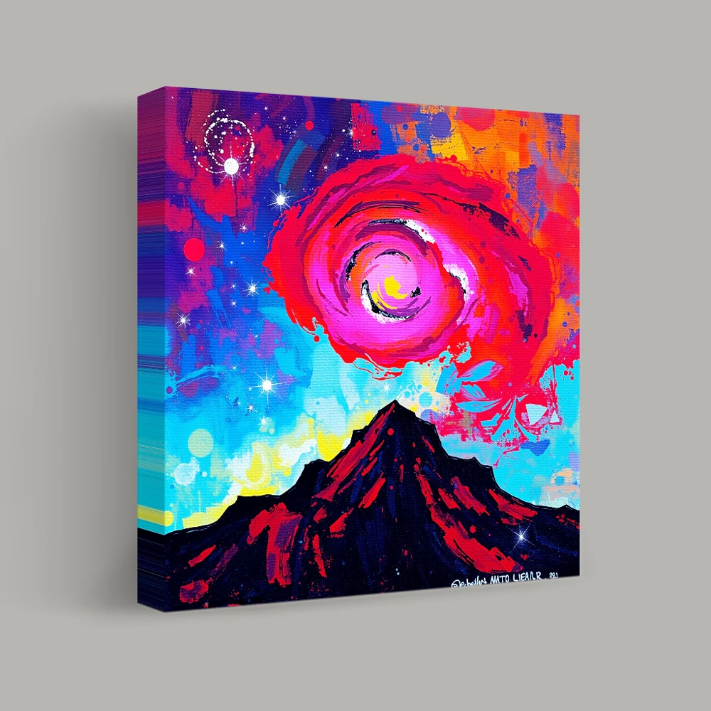 Cosmic Vortex Above the Peak — canvas