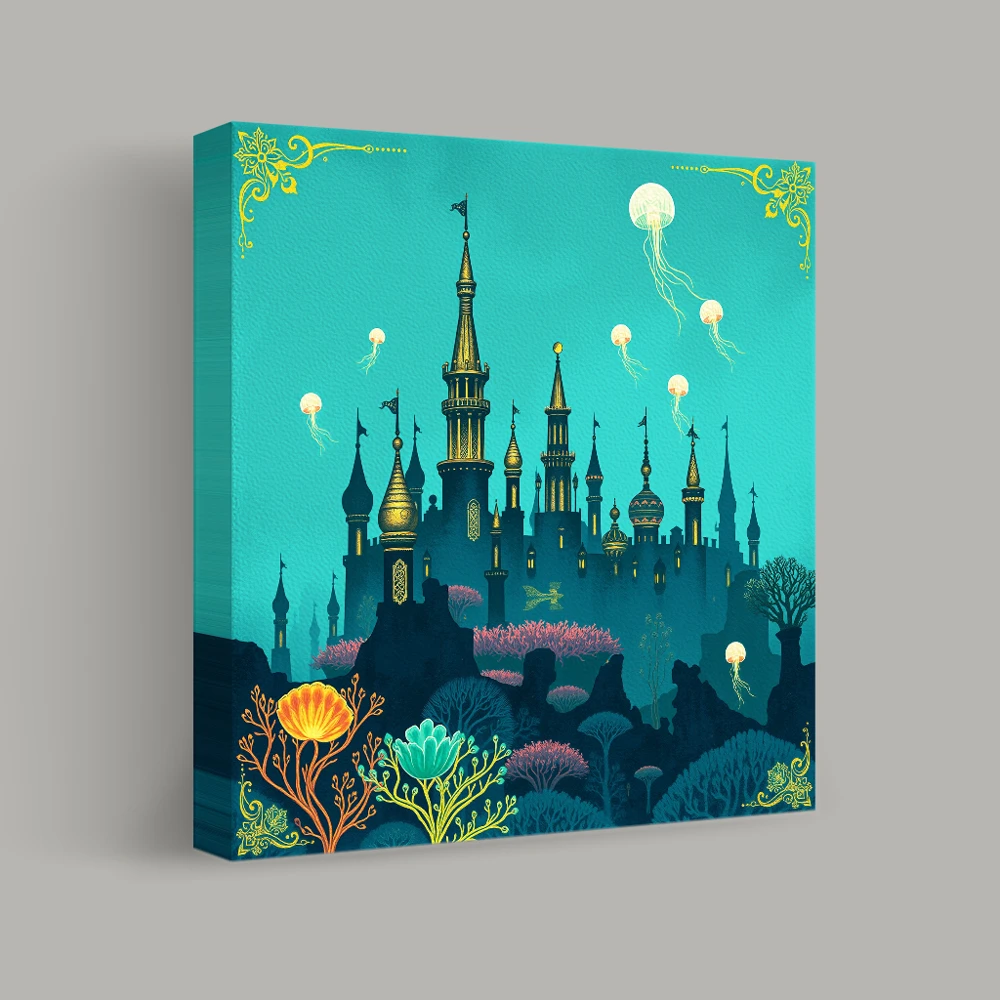 Enchanted Castle of the Luminous Sea — canvas