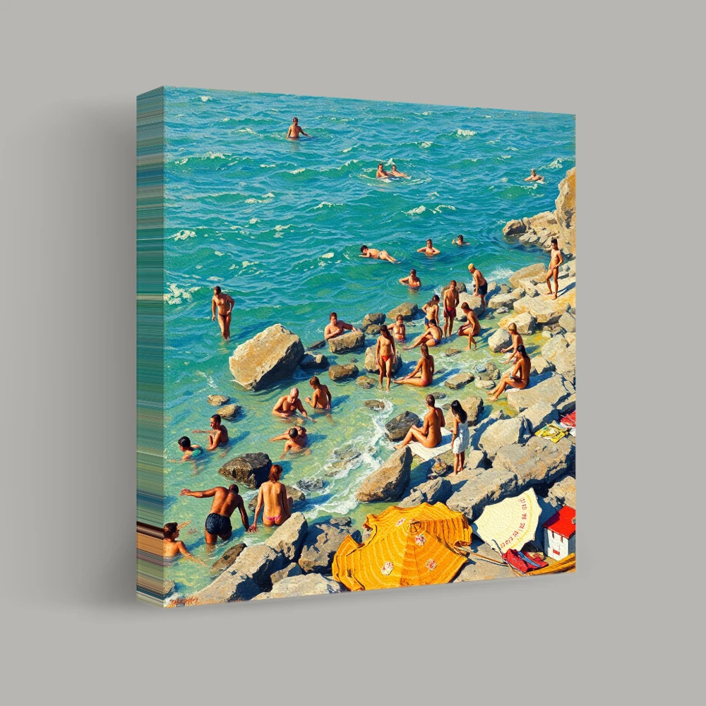 Sunlit Shores of Leisure — canvas