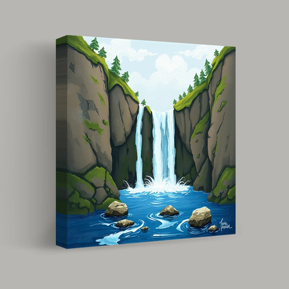 Cascade of Serenity — canvas