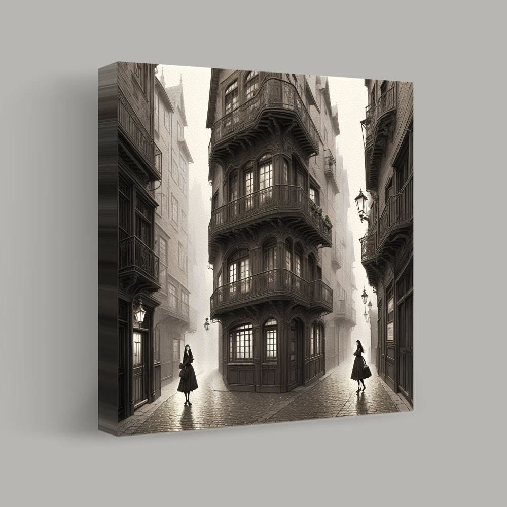 Whispers of a Foggy Street — canvas