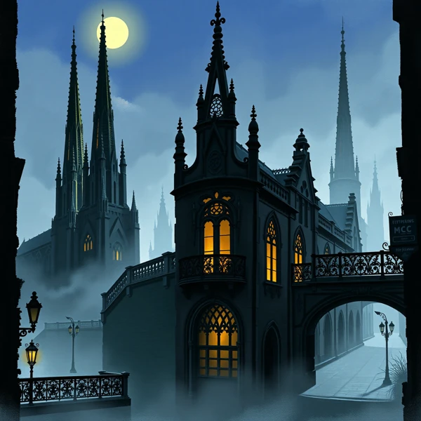 Moonlit Gothic Towers