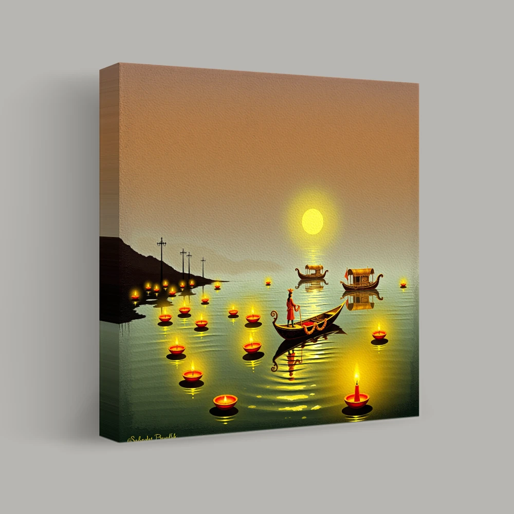 Shimmering Waters at Dusk — canvas