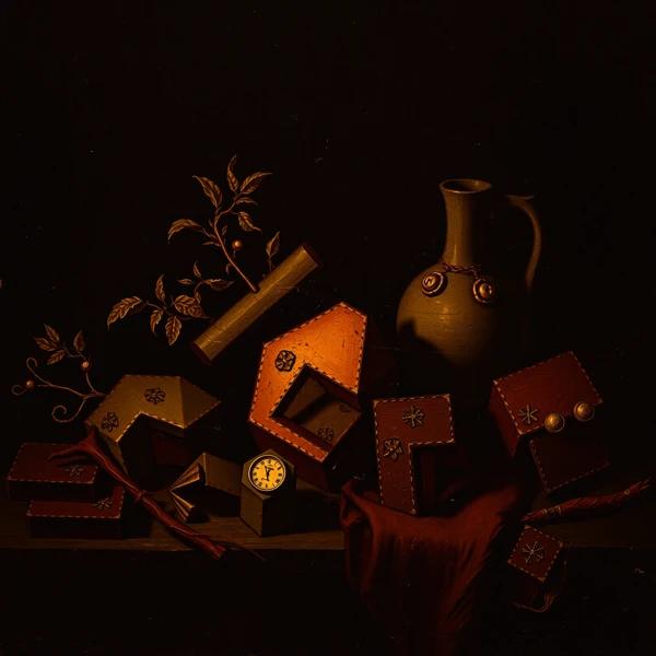 Geometric Still Life with Vase view 2