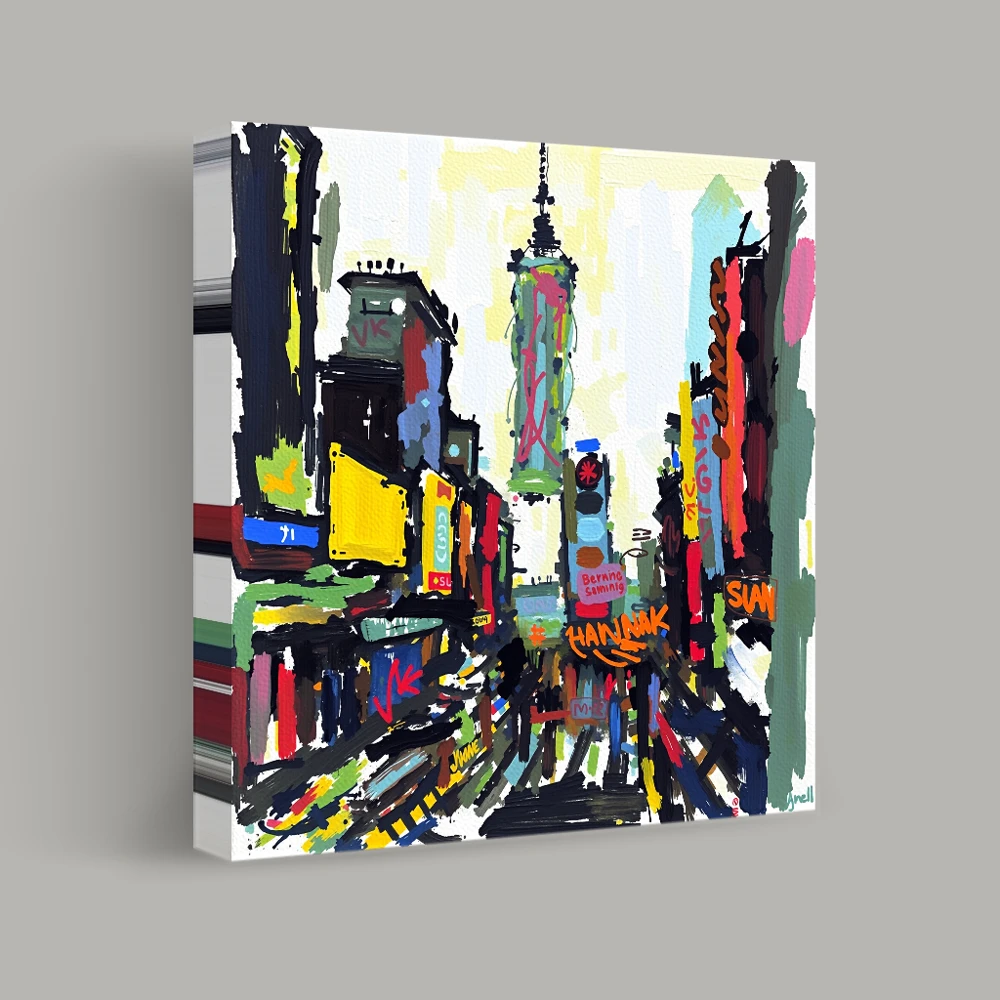 Neon Dreams of the Urban Canvas — canvas