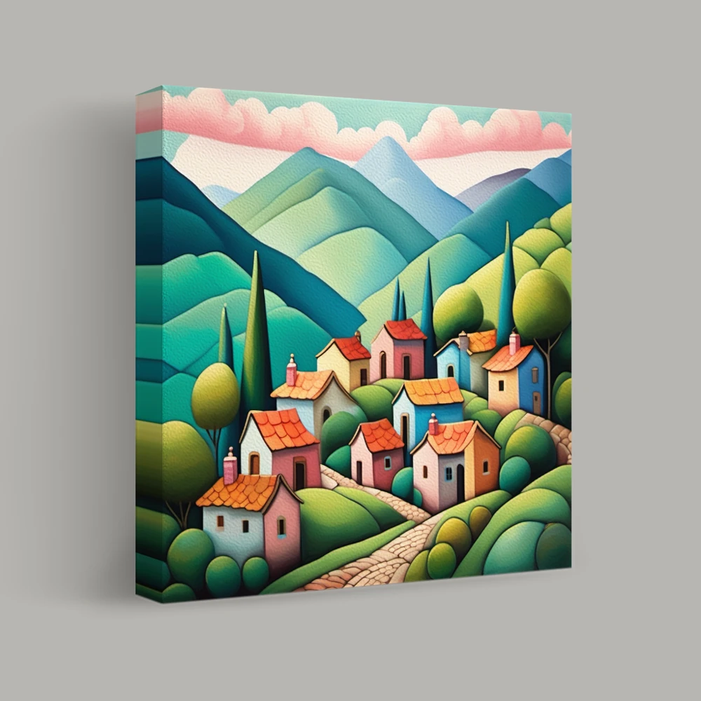 Enchanted Valley Village — canvas