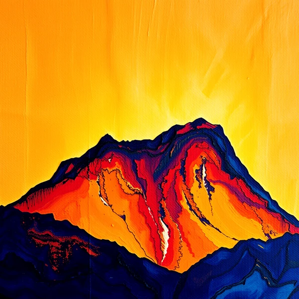Radiant Peaks Aflame