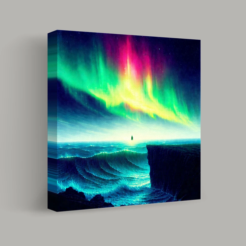 Aurora Over the Infinite Sea — canvas