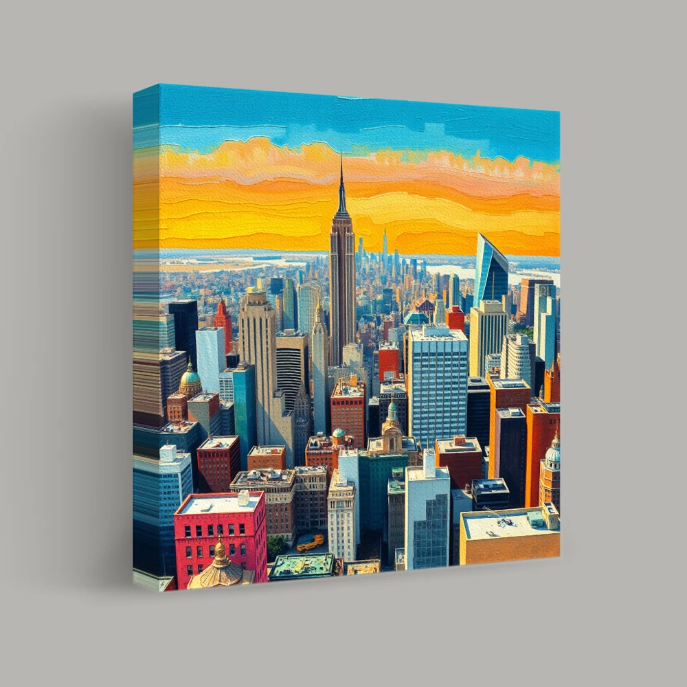 Urban Symphony of Colors — canvas