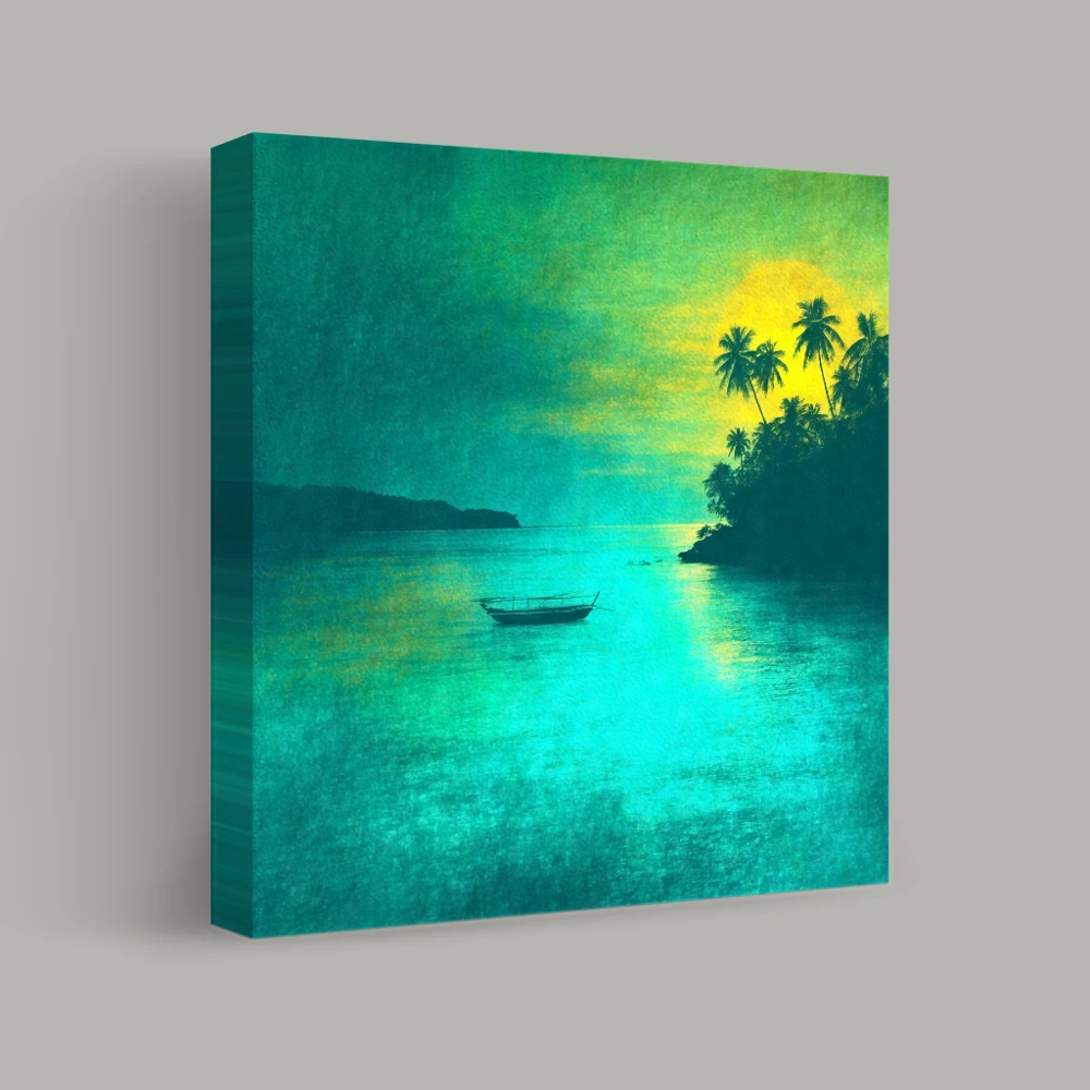 Twilight Serenity Over Tropical Waters — canvas