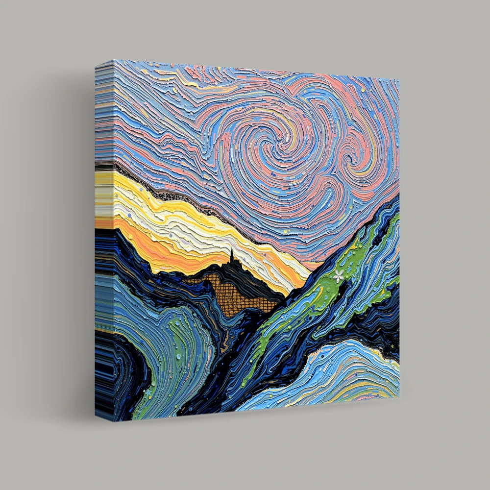 Whirlwind Over Hillside — canvas