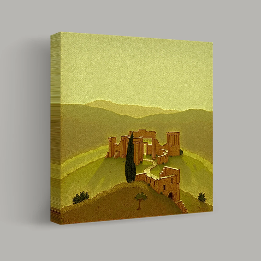 Ruins on the Hill — canvas