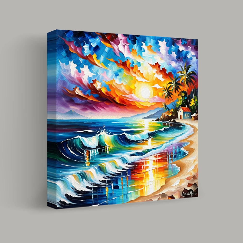 Kaleidoscope Sunset Shores — canvas