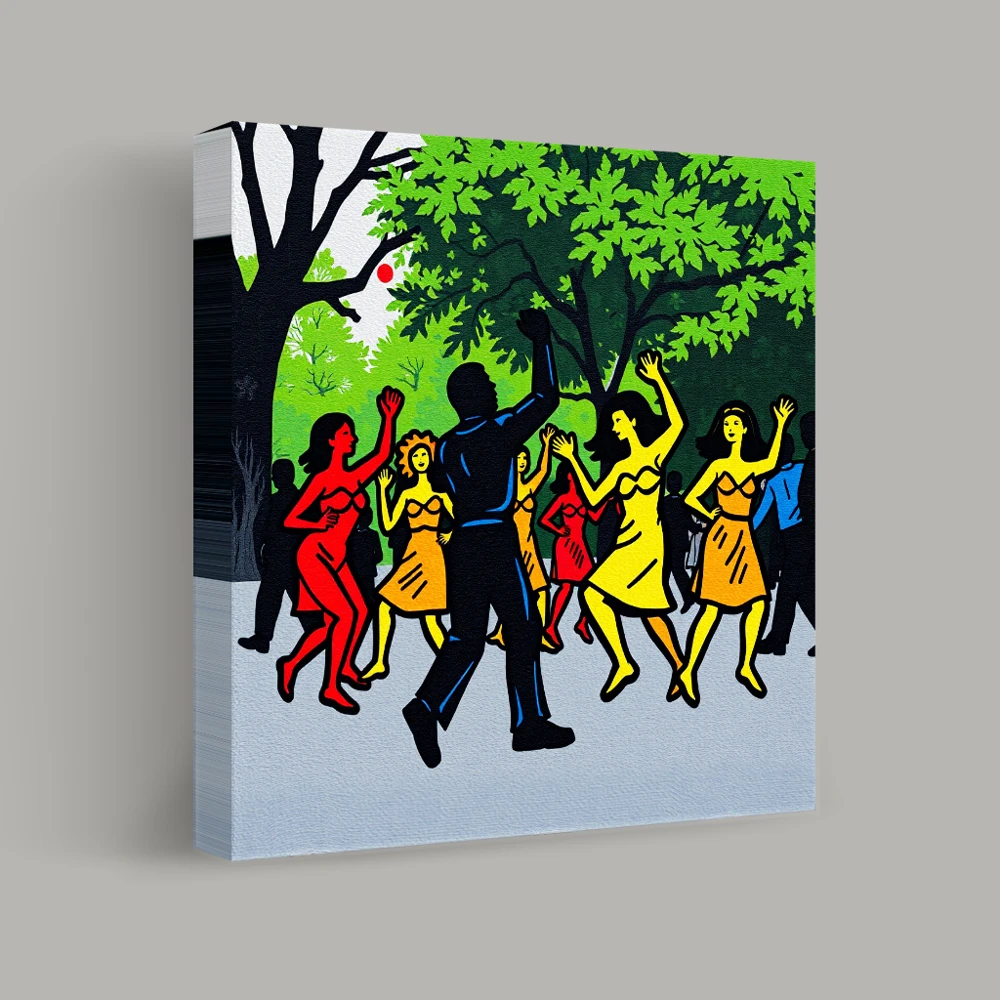 Dance of the Vibrant Shadows — canvas