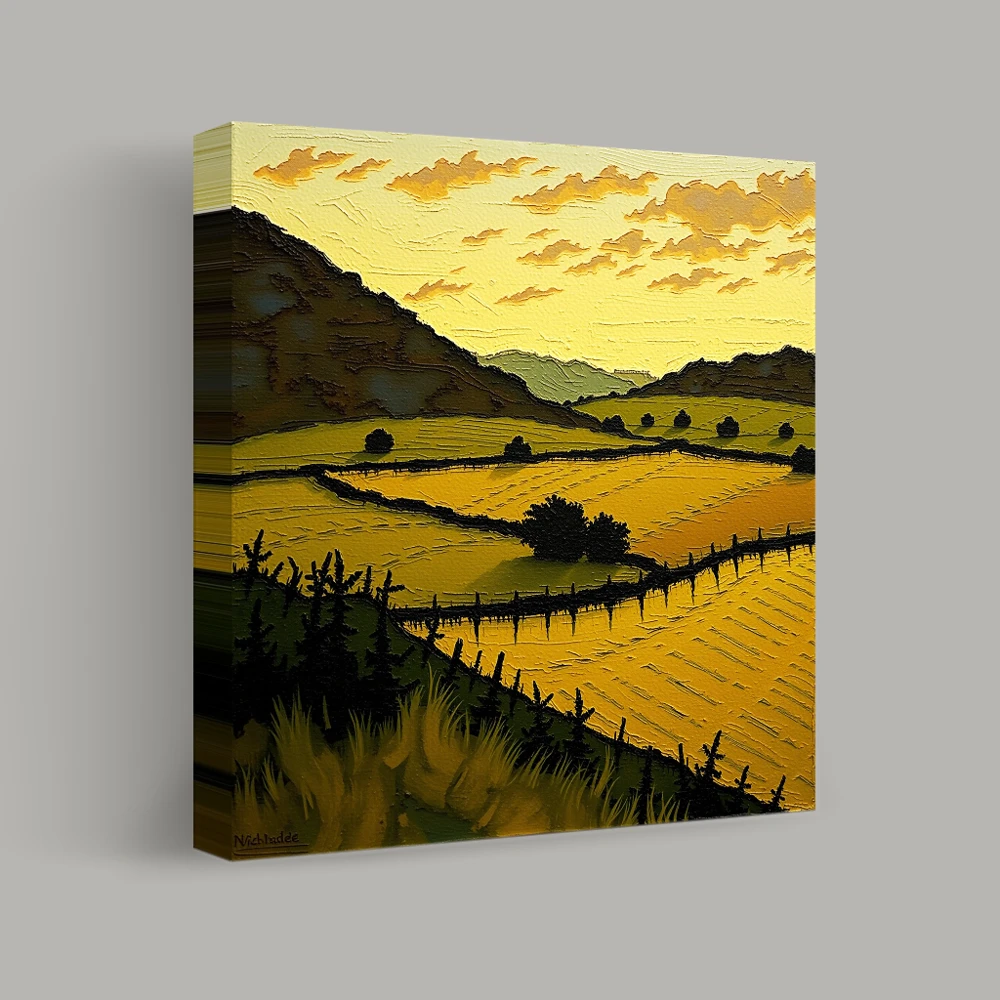 Fields of Gold at Twilight — canvas
