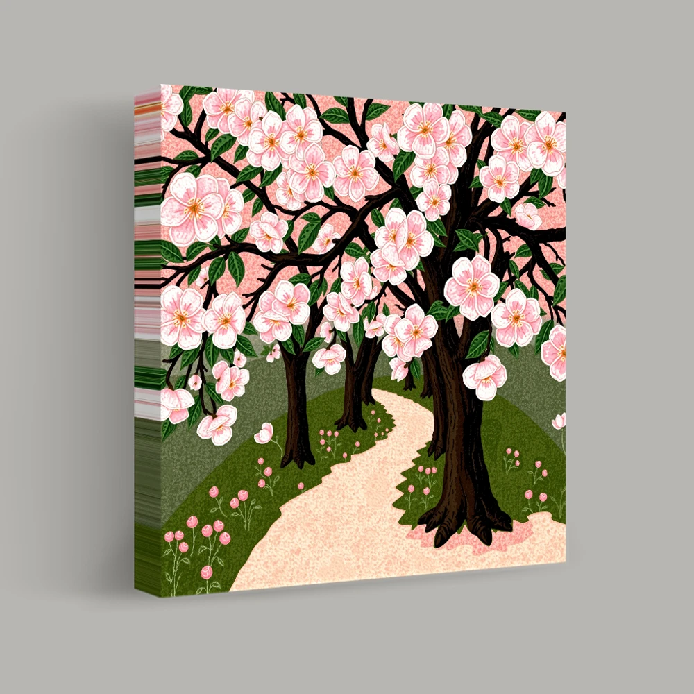 Blossoms Along the Pathway — canvas
