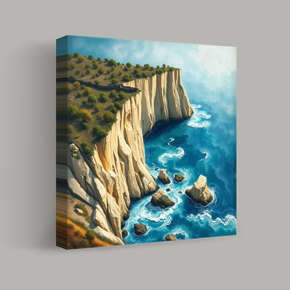 Cliffs of Azure Majesty — canvas