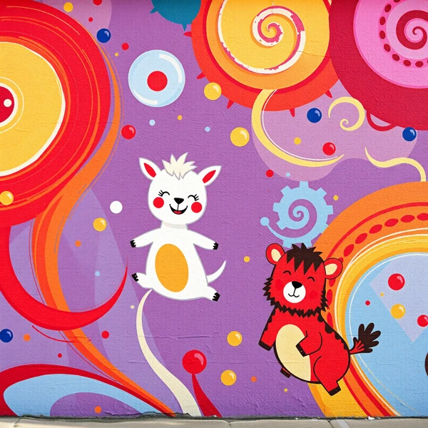 Whimsical Dance of Colors