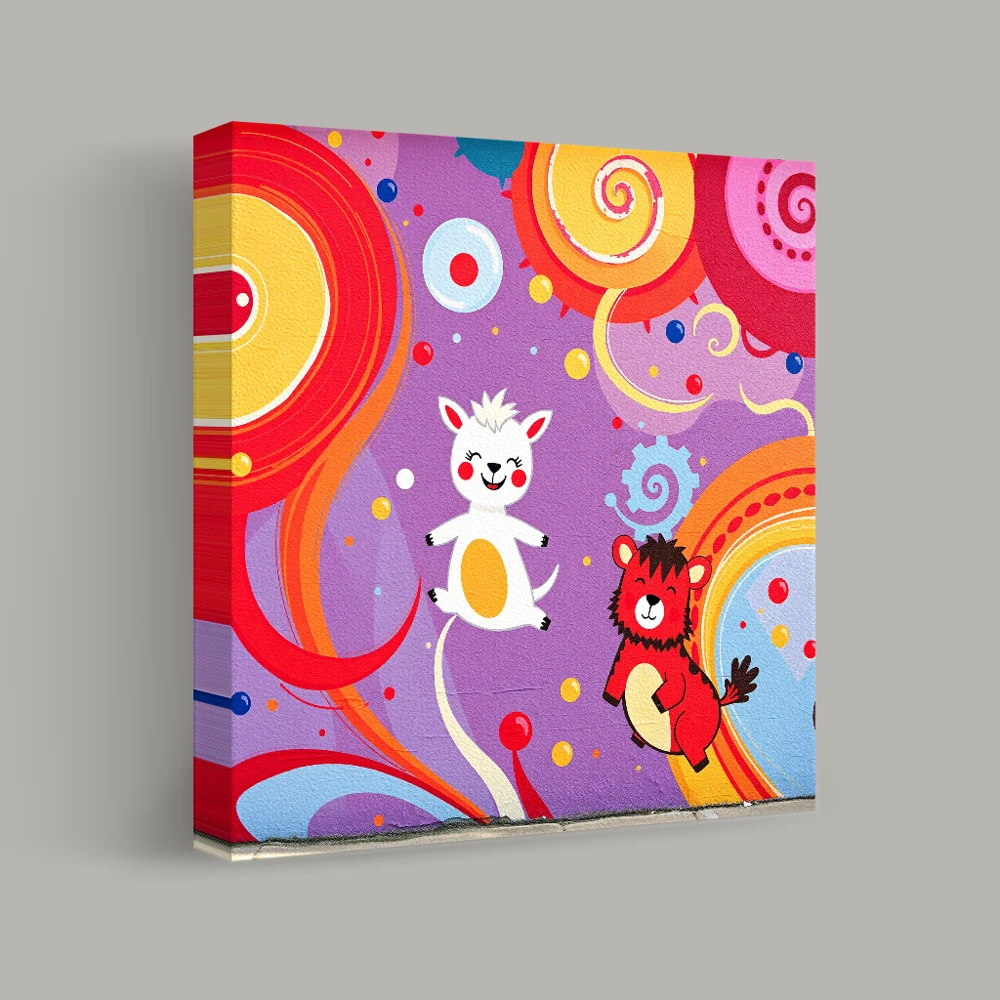 Whimsical Dance of Colors — canvas