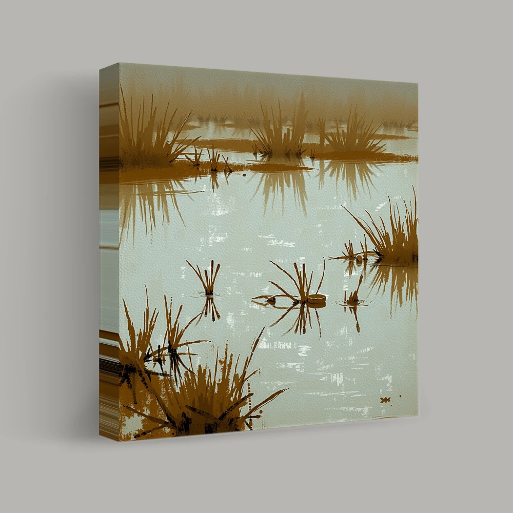 Reflections on a Still Wetland — canvas