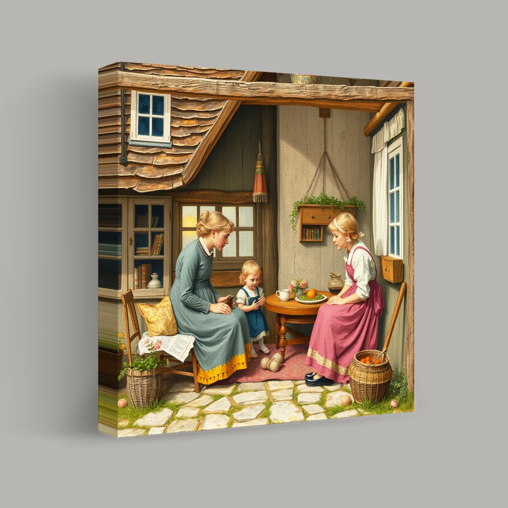 Afternoon in the Cottage Garden — canvas