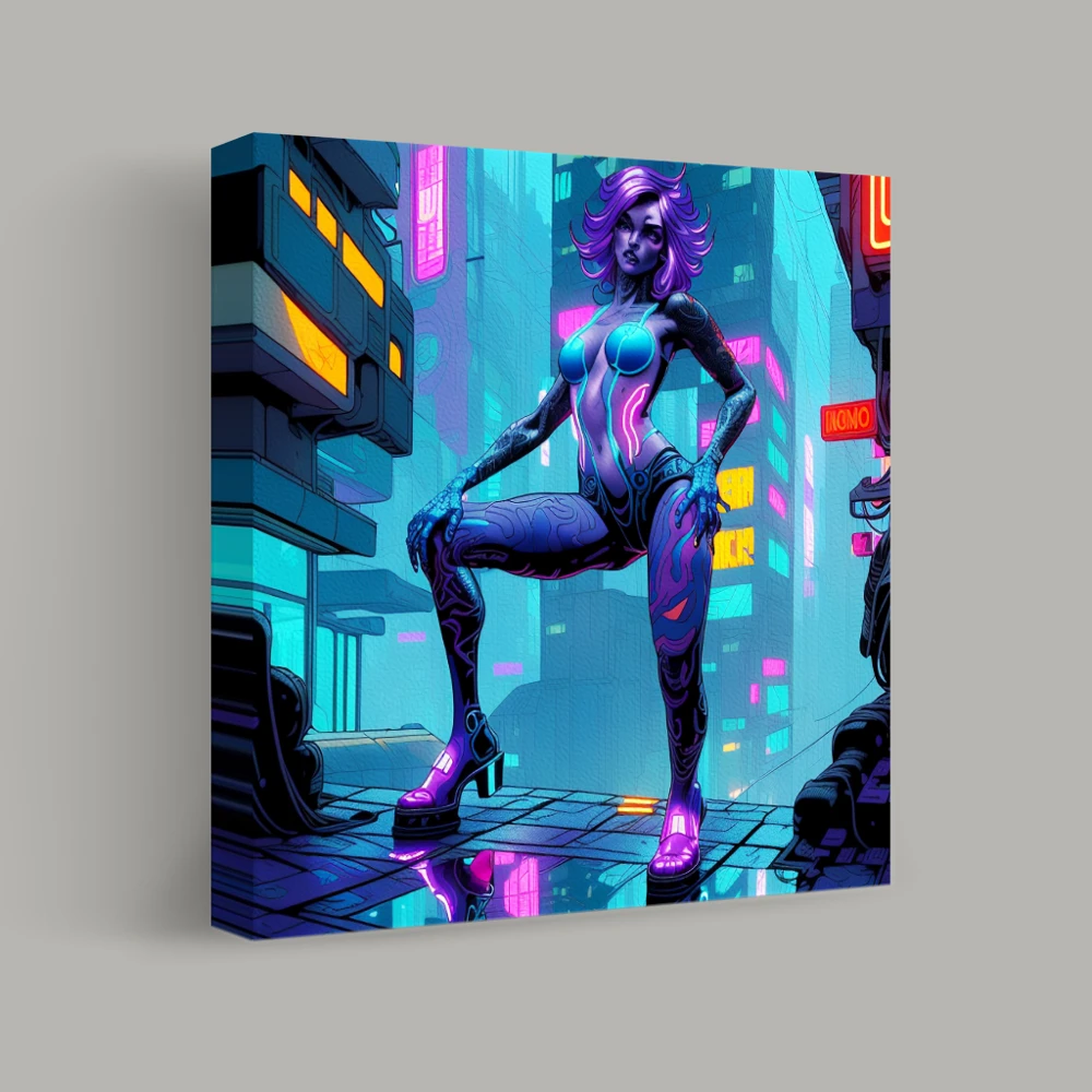 Neon Shadows of Tomorrow — canvas