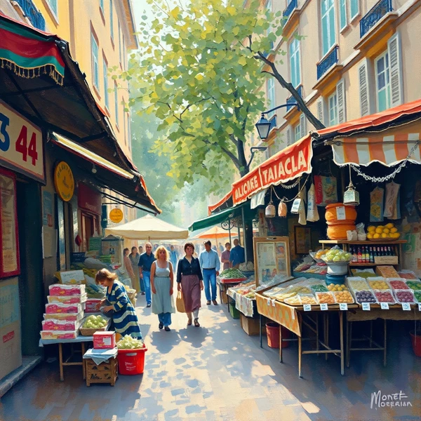 Beneath the Market Awnings