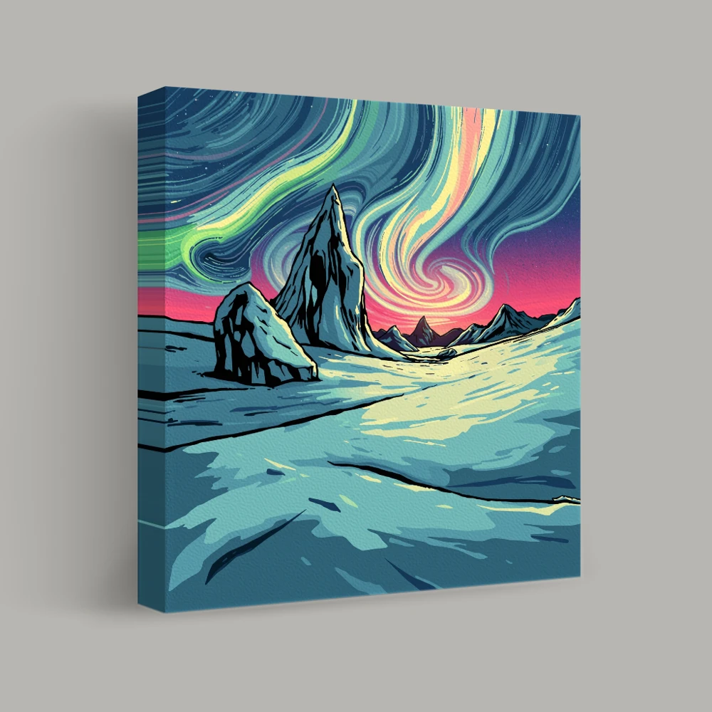 Celestial Tundra Vortex — canvas