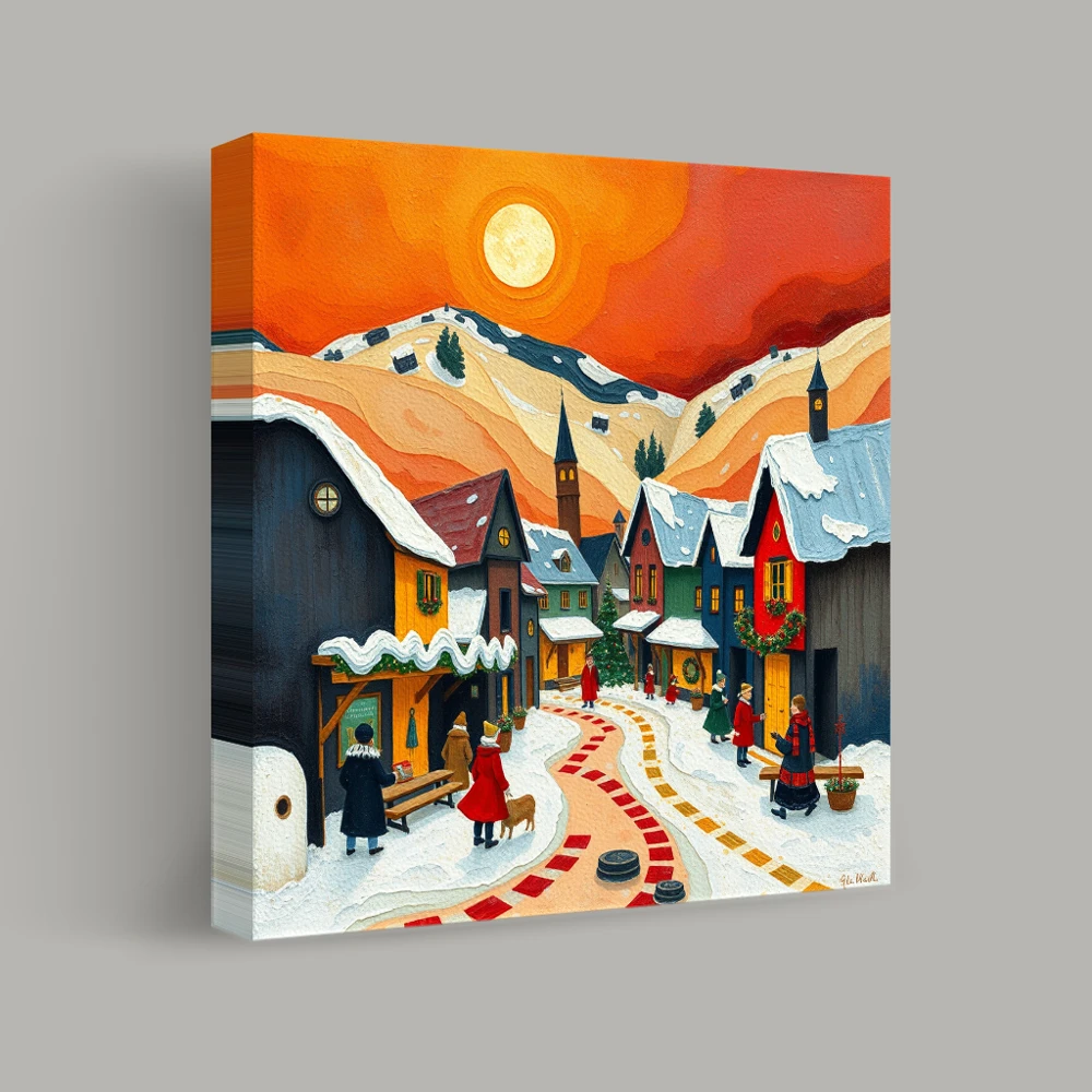 Winter's Warm Embrace — canvas