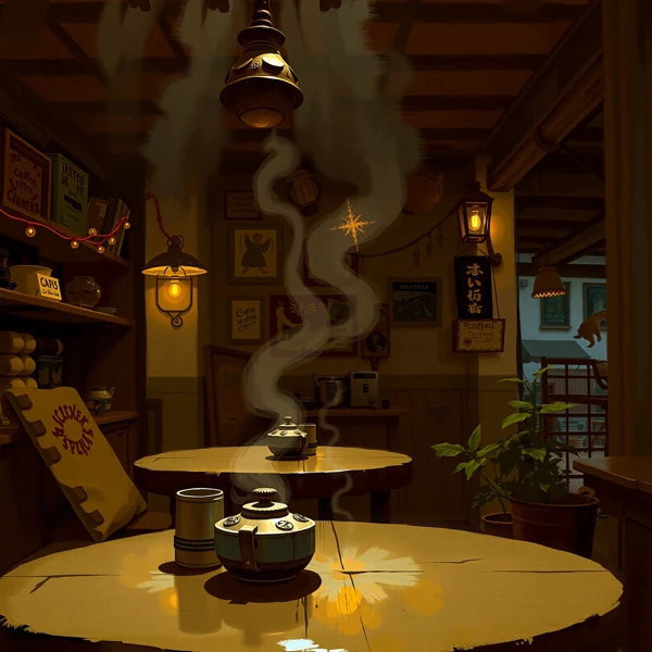 Chaleur d'un Café Caché