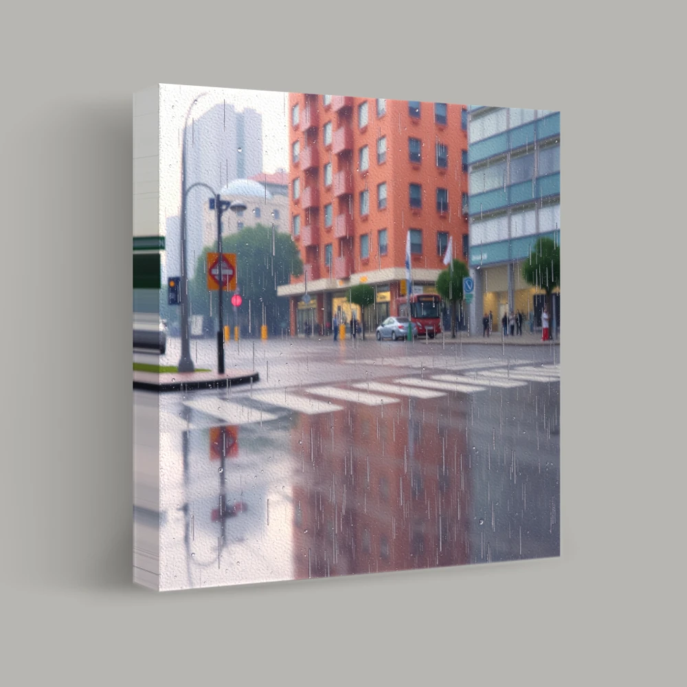 Raindrops and Reflections — canvas