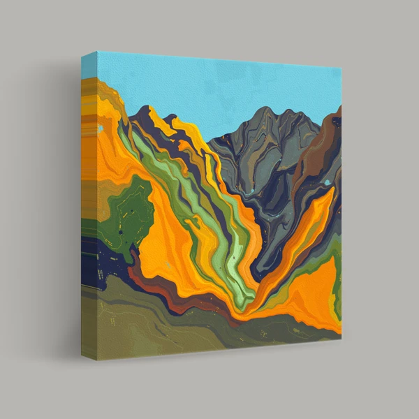 Geometric Mountain Ridges view 1