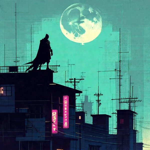 Moonlit Guardian of the Rooftops