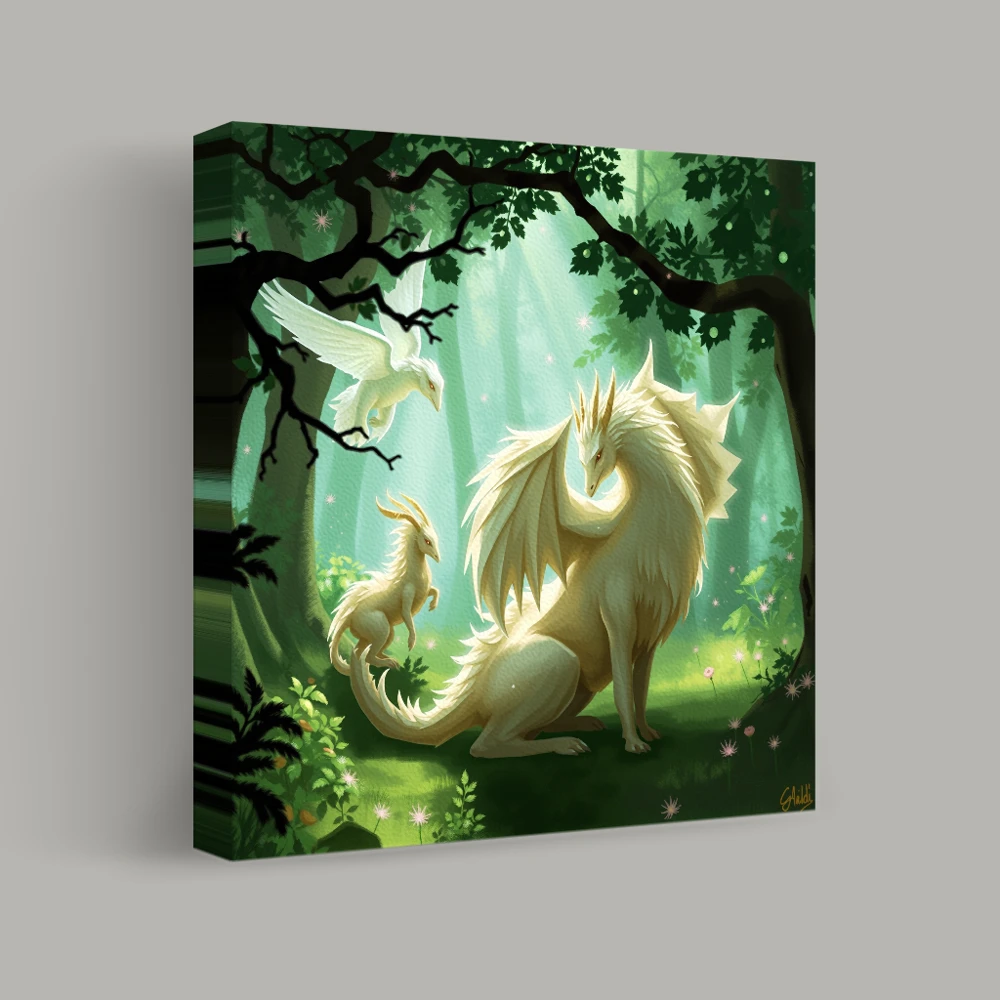 Guardians of the Enchanted Glade — canvas