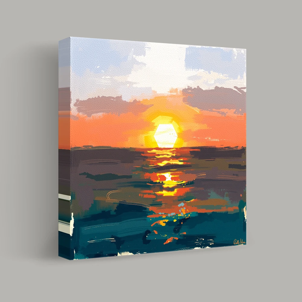 Radiant Ocean Horizon — canvas