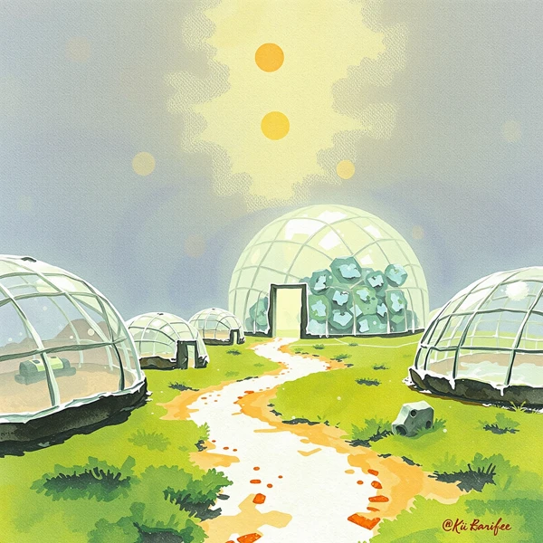 Jardín bajo soles gemelos