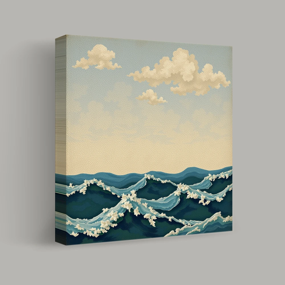 The Serene Waves of Dawn — canvas