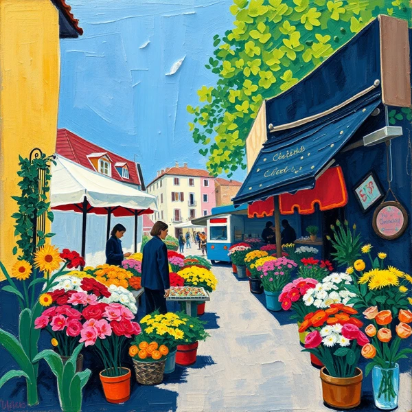 Stroll Through the Flower Market
