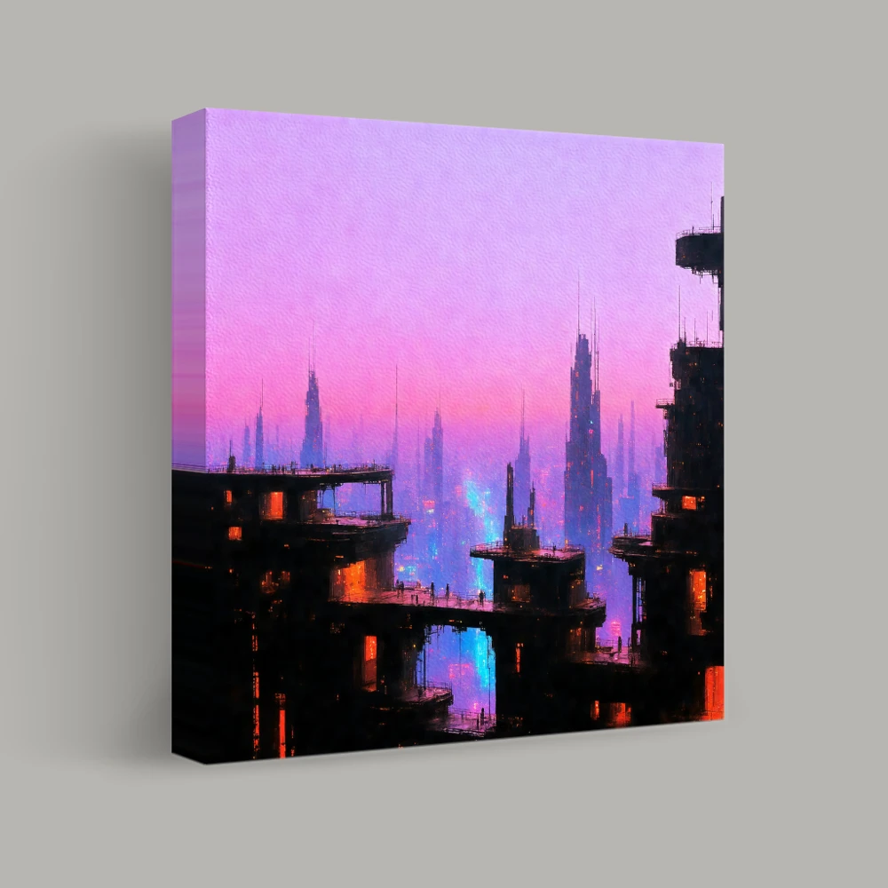 Neon Shadows of Tomorrow — canvas